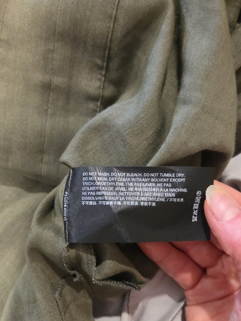 Theory Olive Green V-Neck Short-Sleeve Shift Dress - Picture 3 of 10